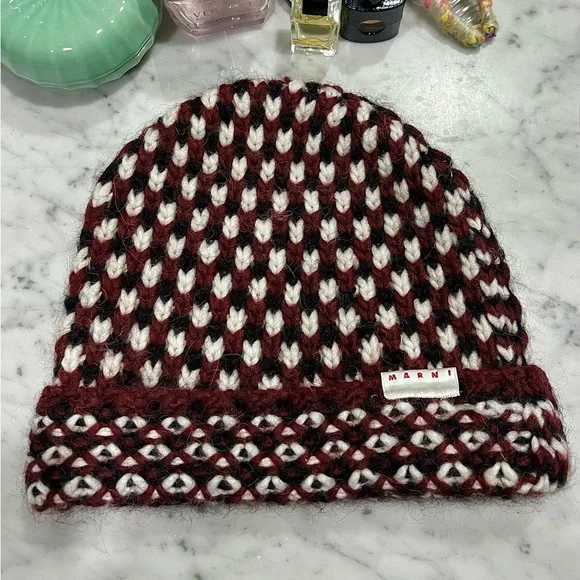 Marni Wool Crochet Hat/Beanie Marni Oversized Chunky Crochet Beanie | Garmentory main image 4